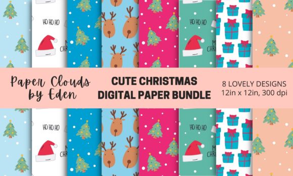 Charming Christmas Elements Wrapping Paper for Creative Projects