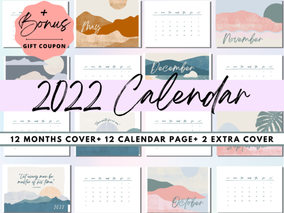 Elevate Your 2022 Design Projects with a Printable Desk Calendar
