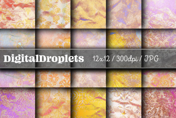 Golden Damask Dust Vol. 28: Vintage Textures for Modern Design