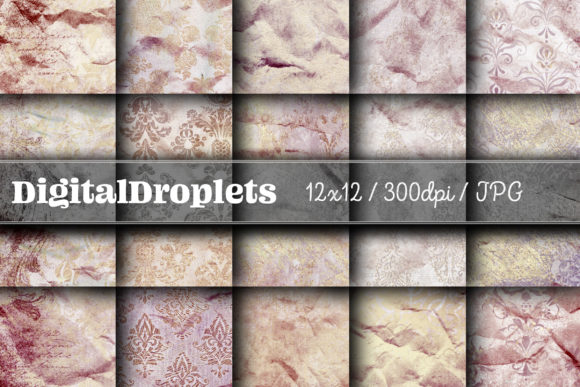 Golden Damask Dust Vol. 34: Vintage Elegance for Modern Design