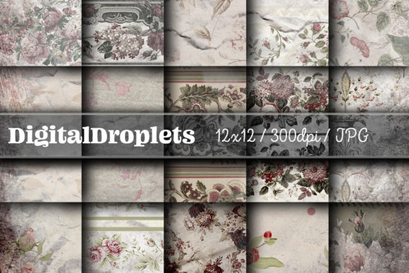 Journaled Flowers Vol. 1: Vintage Floral Design Assets