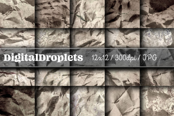 Olden Damask Paper Vol. 7 | Vintage Textures for Design