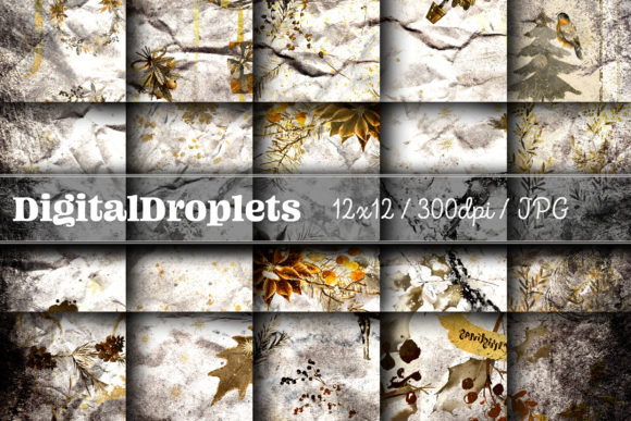 Vintage Christmas Design with Parchment Textures